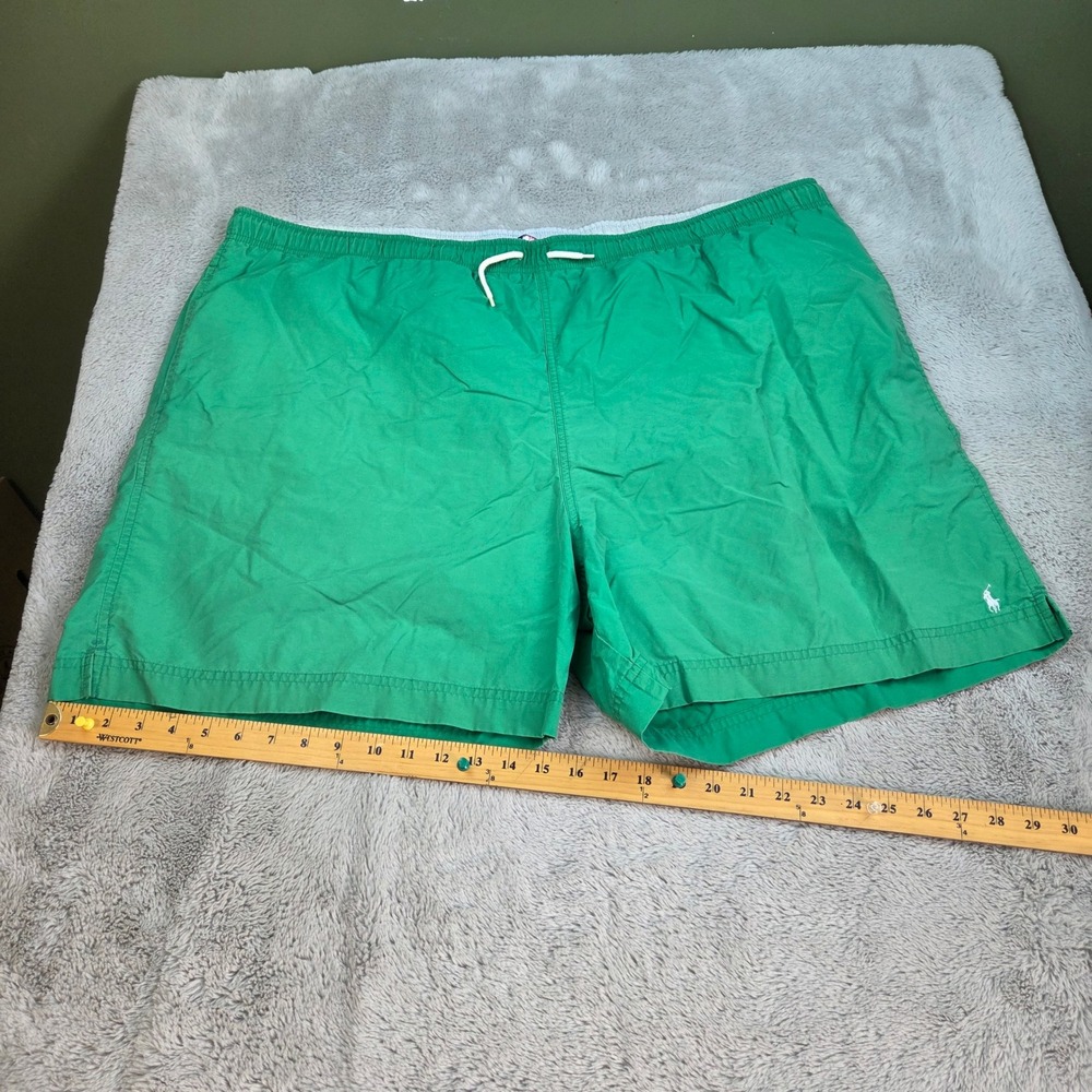 Polo Sport Ralph Lauren Swim Trunks Mens 3X Big Mesh Lined Drawstring Green 6in
